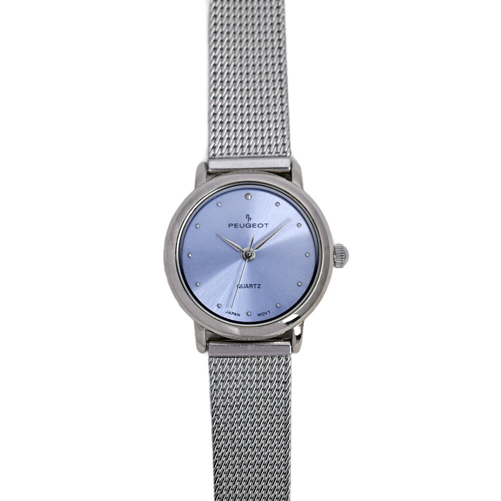 Peugeot Ladies Light Blue Dial Dainty Quartz Wrist Watch Stainless Steel